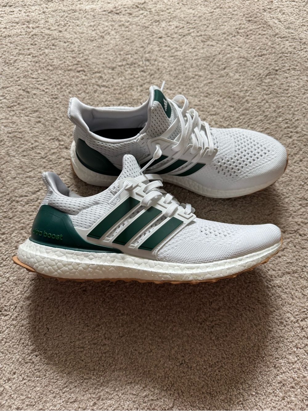 adidas Mens Ultraboost Sneakers - White & Green